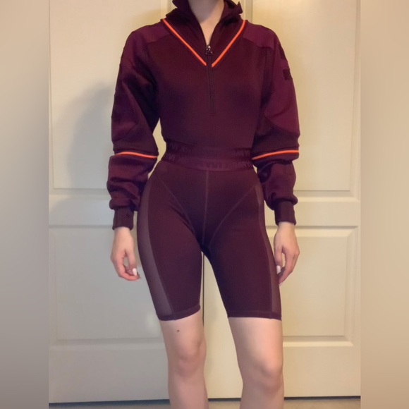 Ivy park maroon set- biker short/body suit - Picture 3 of 6